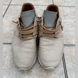 Esseutesse Italian leather fringe sneakers